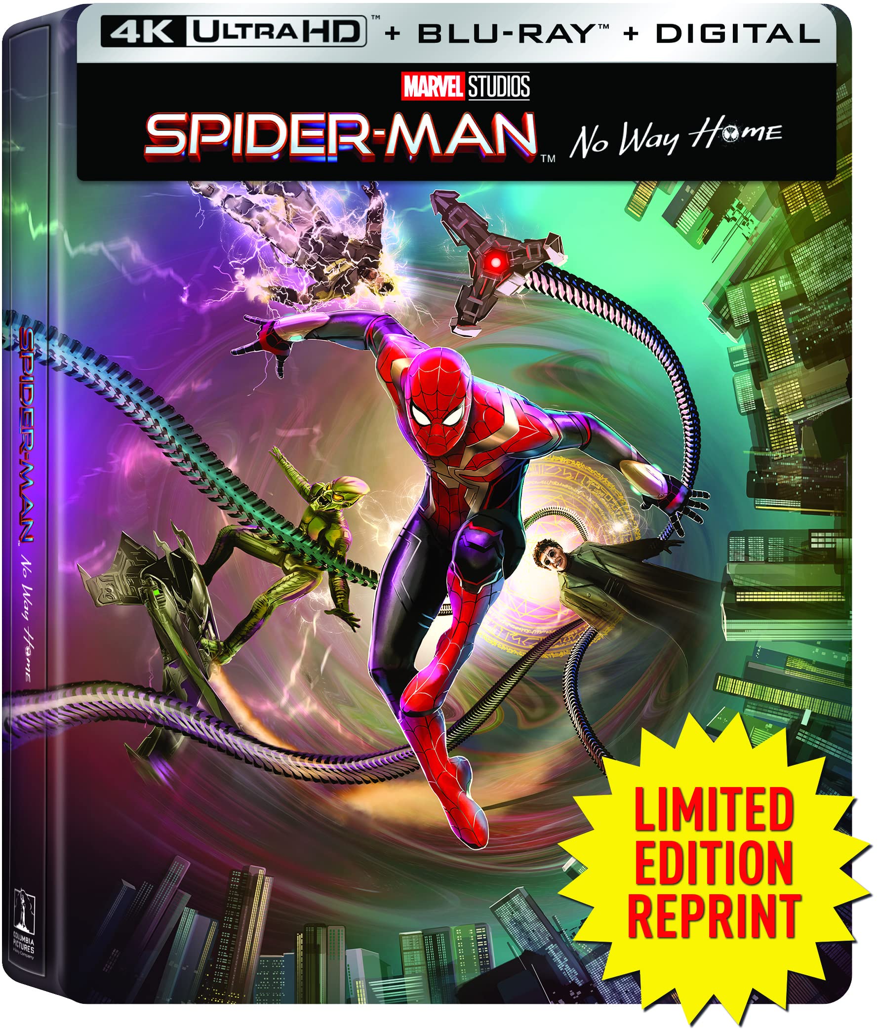 Spider-Man: No Way Home (Limited Edition Steelbook) [4K UHD + Blu-ray + Digital] [Region Free] [Blu-ray]