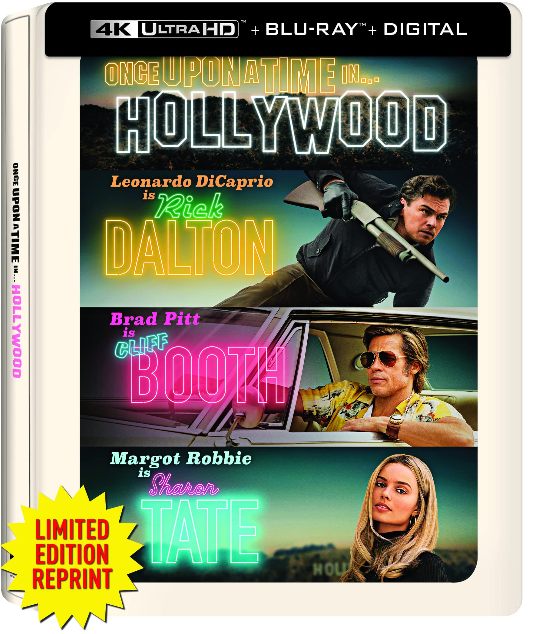 Once Upon a Time In Hollywood (Limited Edition Steelbook) [4K UHD + Blu-ray + Digital] [Region Free] [Blu-ray]