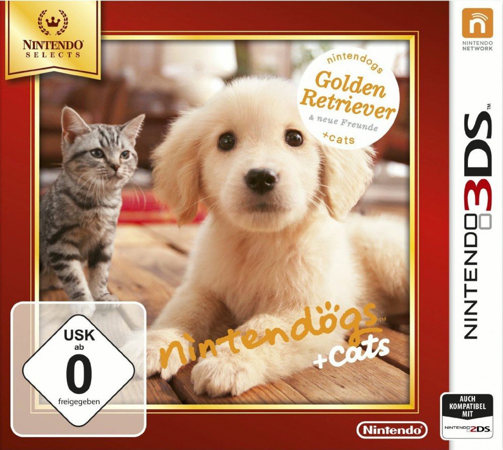 Nintendogs + cats Golden Retriever - Nintendo Selects - [3DS]