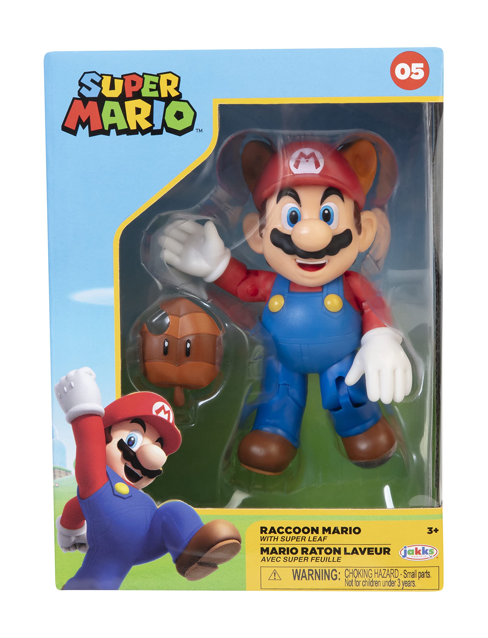 Nintendo Super Mario Figur Racoon Mario in Sammlerbox, 10 cm