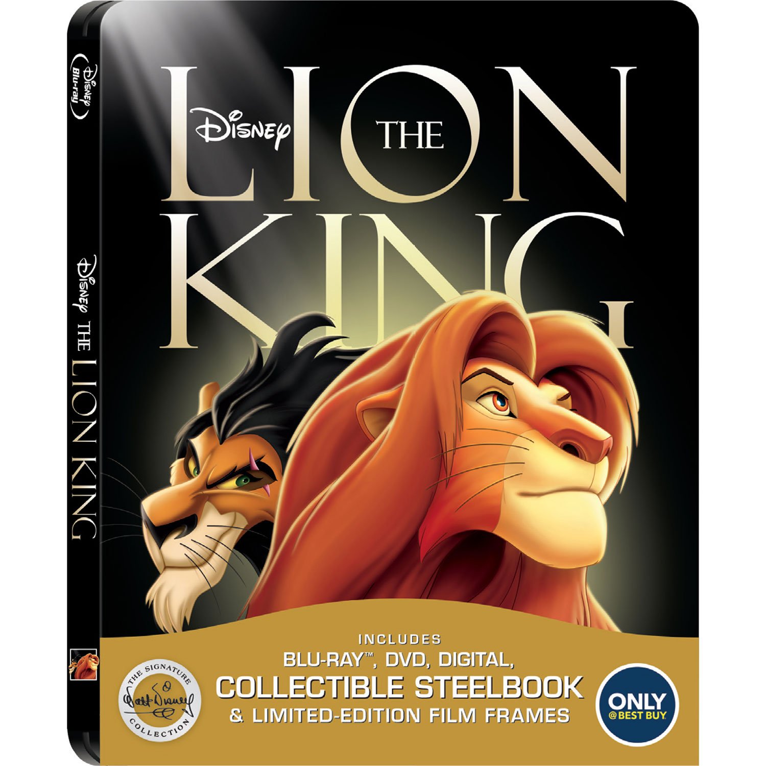 The Lion King: The Walt Disney Signature Collection SteelBook (Blu-ray+DVD+Digital) with Limited Edition Film Frames