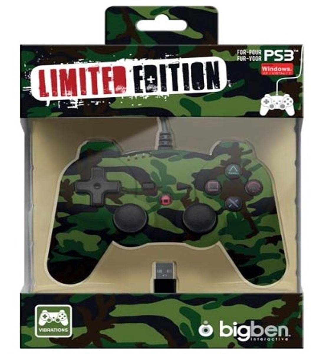 PS3 Controller Rumble CAMOUFLAGR Limit. kabelgebunden PC-kompatibel (5 Motive)