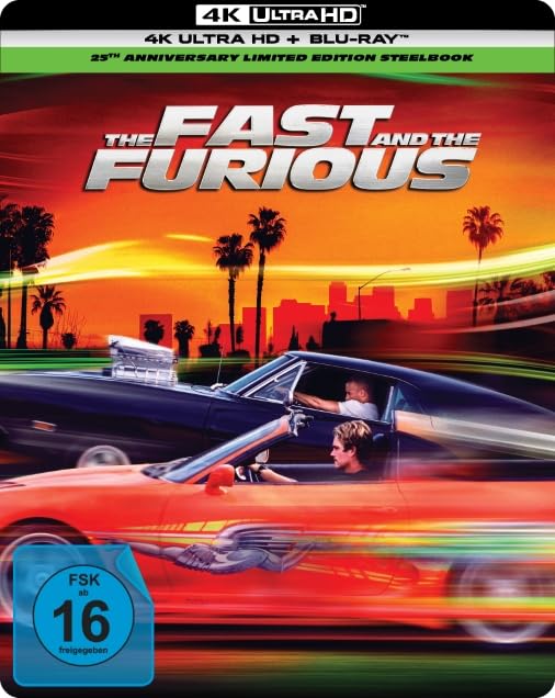 The Fast and the Furious - 25th Anniversary Edition (Steelbook, 4K-UHD+Blu-ray)