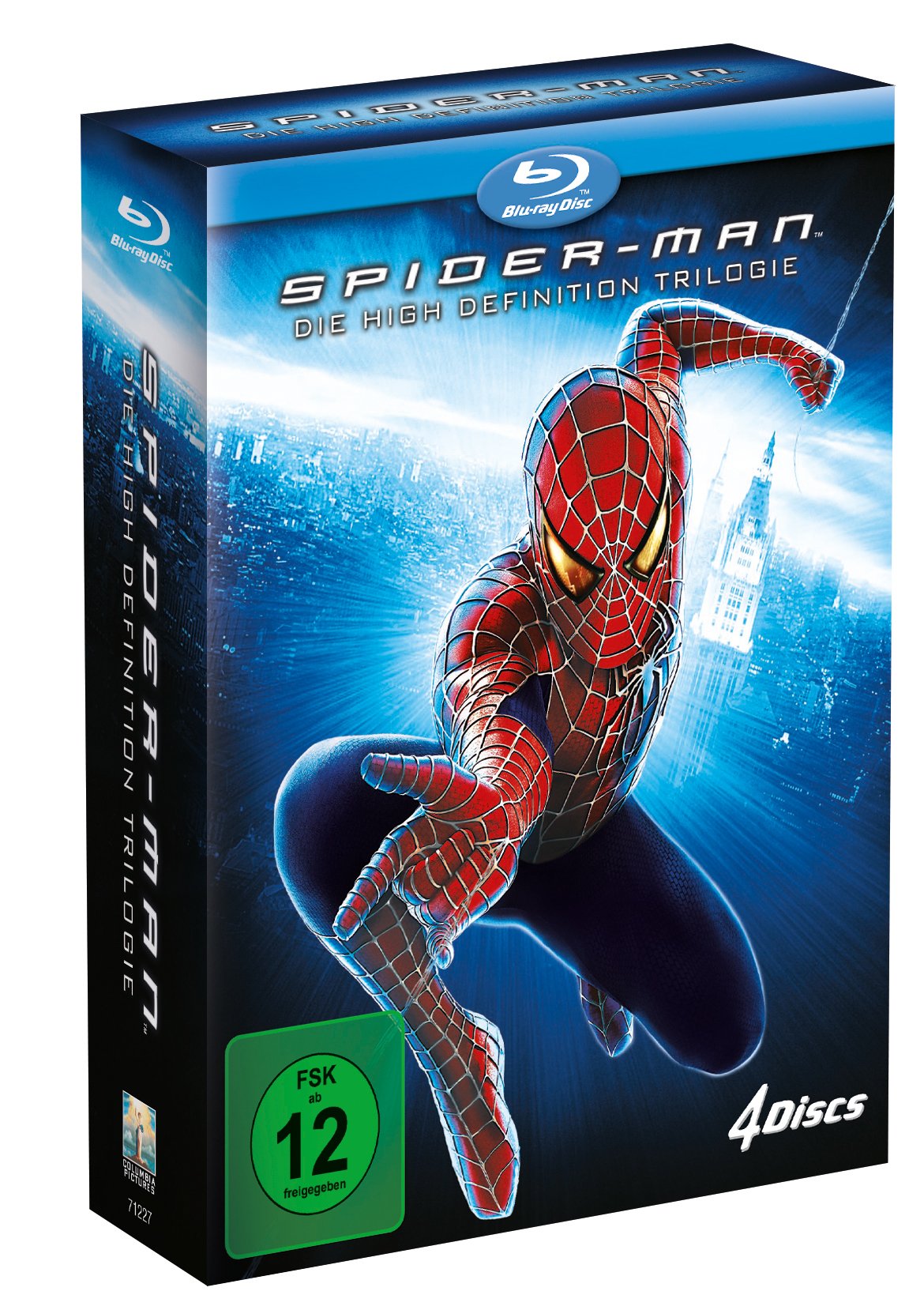 Spider-Man-Trilogy, 3 Blu-rays: Spider-Man; Spieder-Man 2; Spider-Man 3.USA
