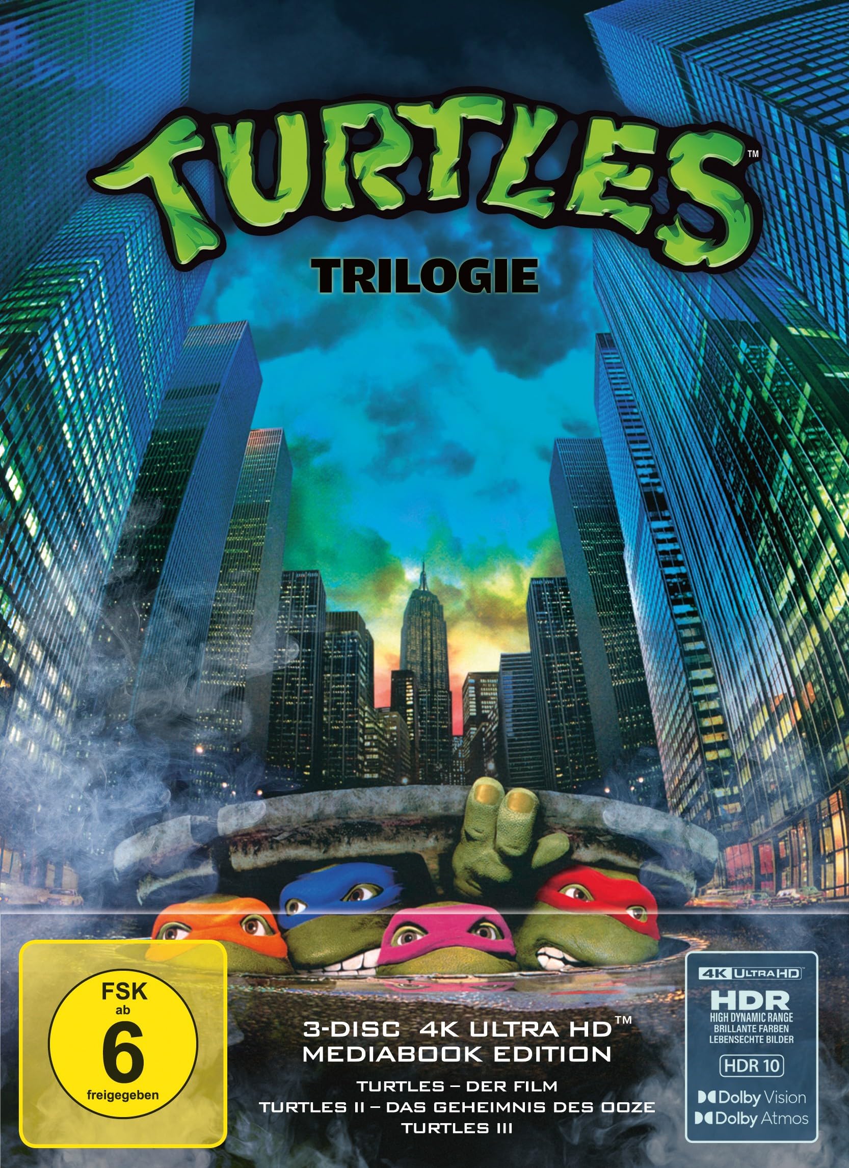 Turtles-Trilogie - 3-Disc Mediabook (4K UHD-Blu-ray)
