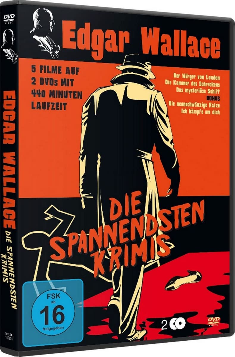 Edgar Wallace - Die spannendsten Krimis : Der Würger von London - Die Kammer des Schreckens - Das Mysteriöse Schiff - Die neunschwänzige Katze (2DVD)