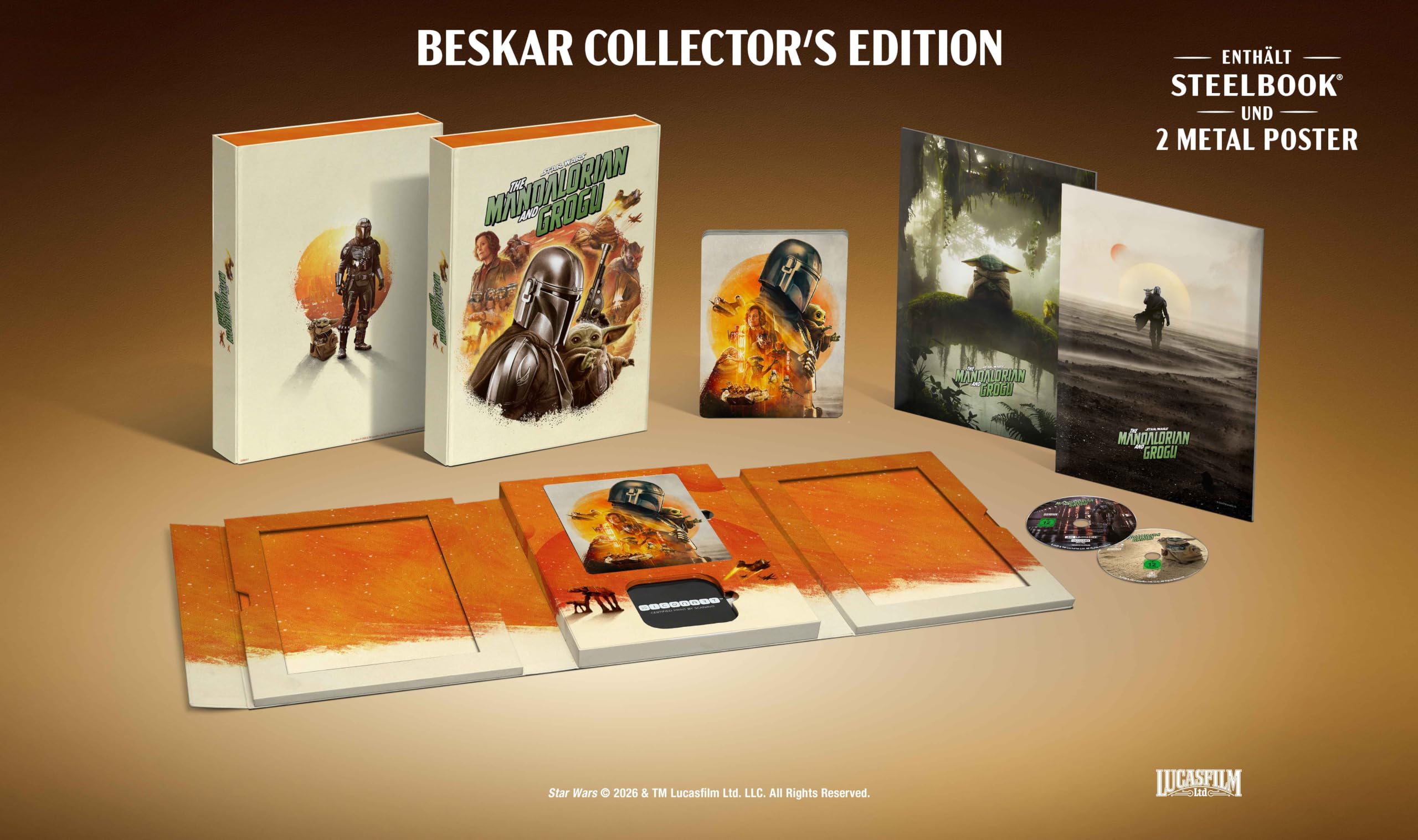 Star Wars: The Mandalorian and Grogu 4K UHD + Blu-ray Lim. Beskar Collector's Edition