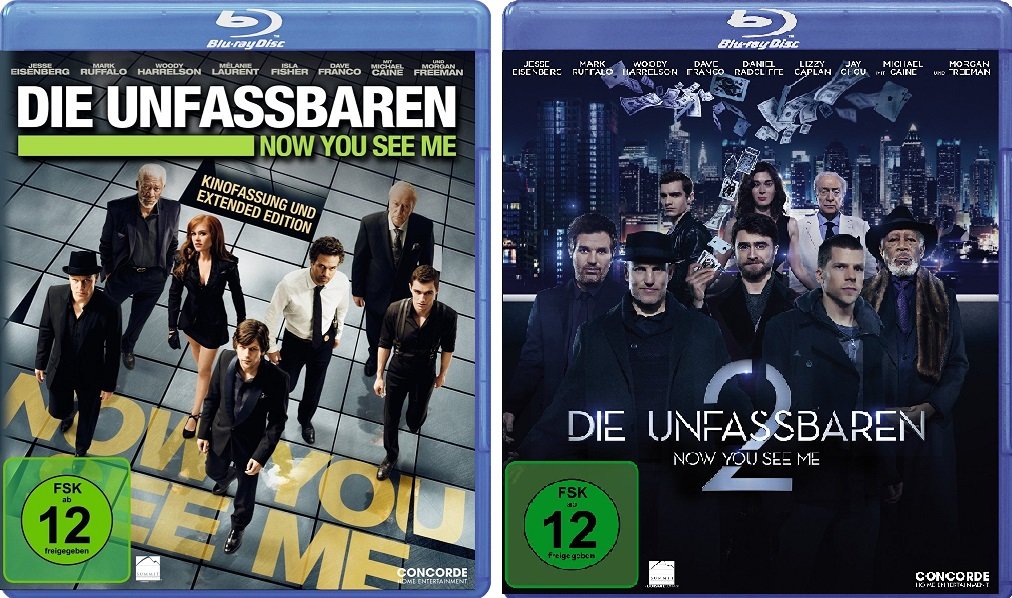 Die Unfassbaren - Now You See Me 1+2 im Set - Deutsche Originalware [2 Blu-rays]
