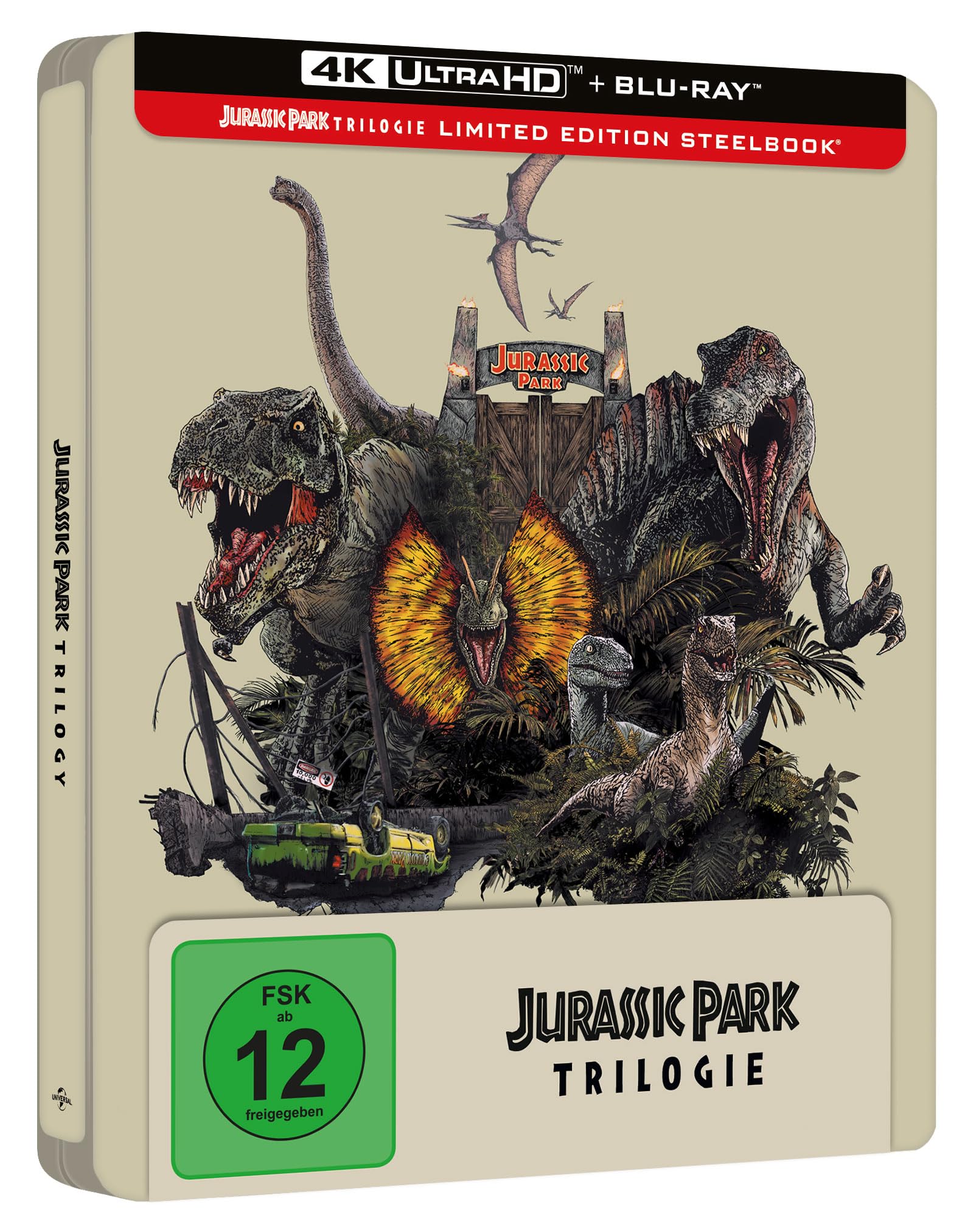 Jurassic Park - Limited Ultimate Steelbook Trilogy [4K Ultra HD] + [Blu-ray]