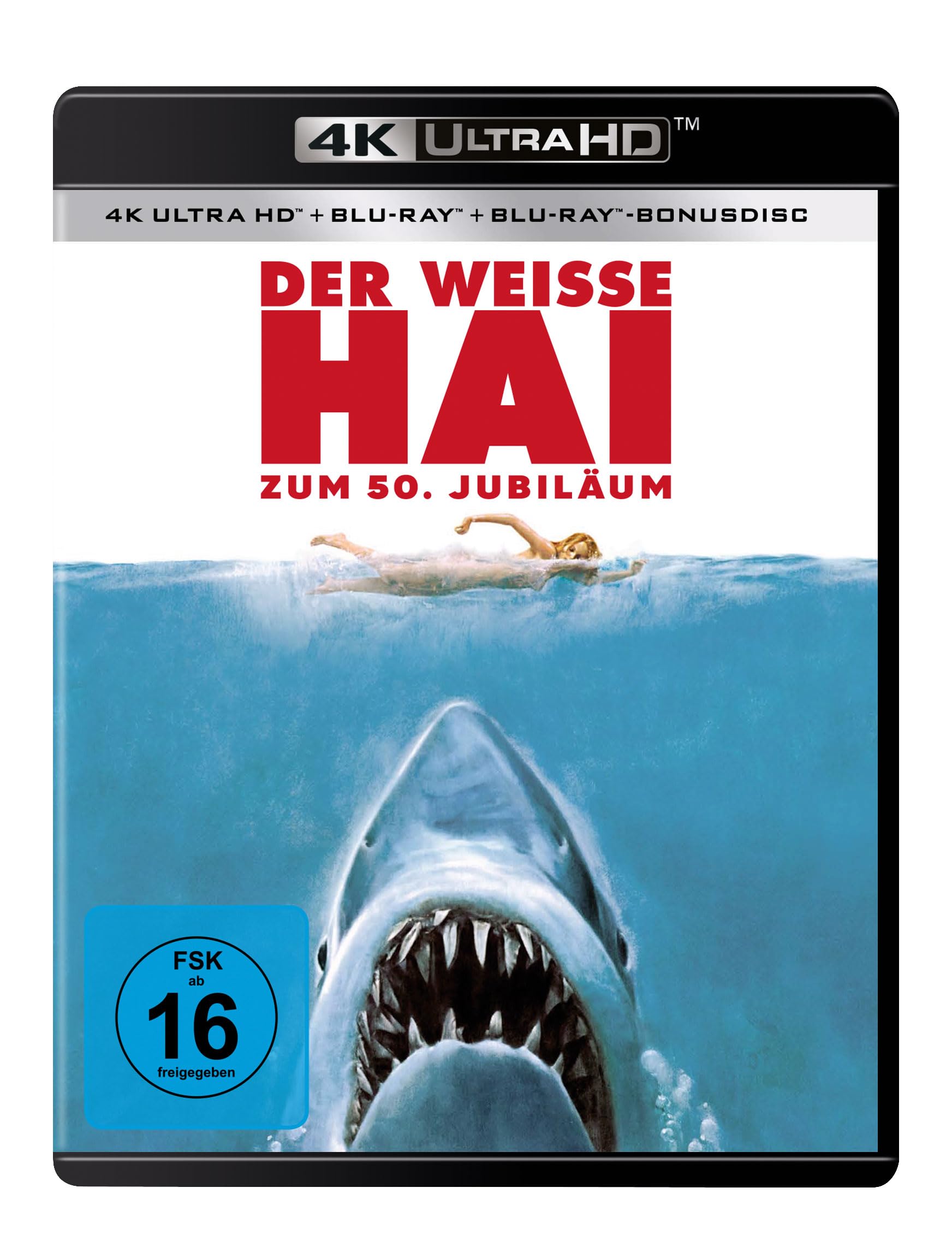 Der weiße Hai - 50th Anniversary (4K Ultra HD + Blu-ray + Bonus Blu-ray)