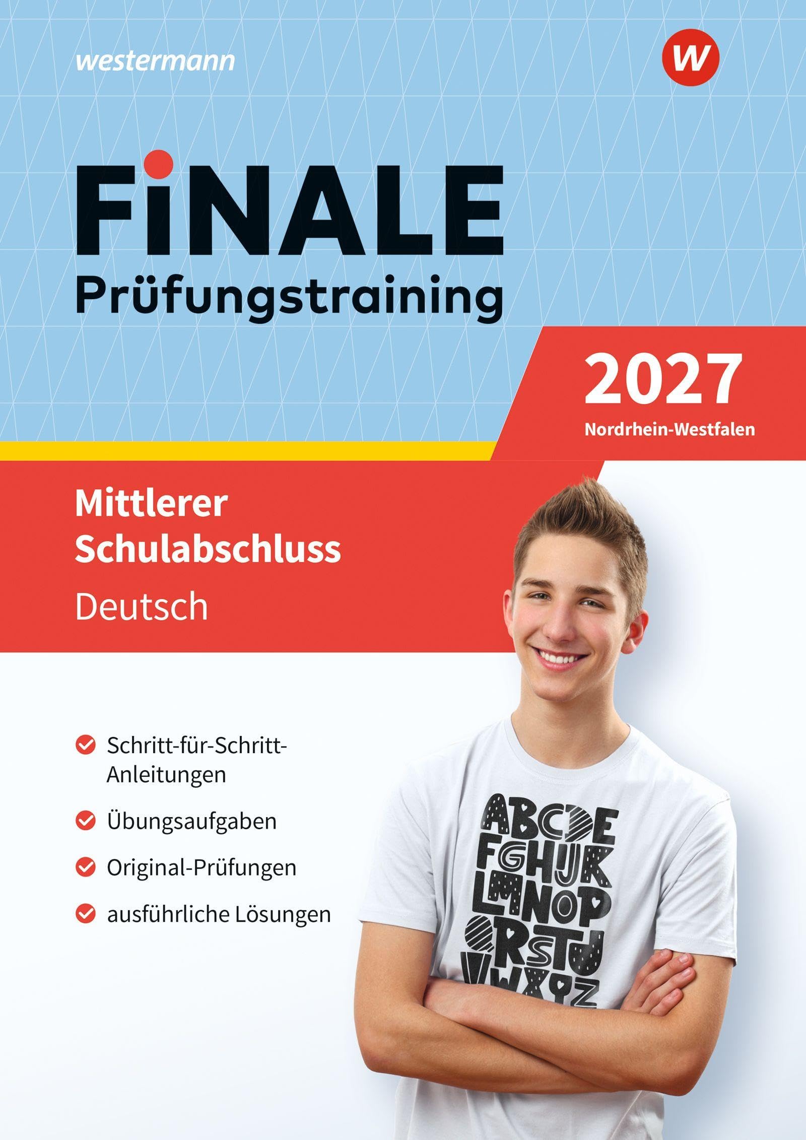 FiNALE - Prüfungstraining Mittlerer Schulabschluss Nordrhein-Westfalen: Deutsch 2027 Arbeitsbuch mit Lösungsheft