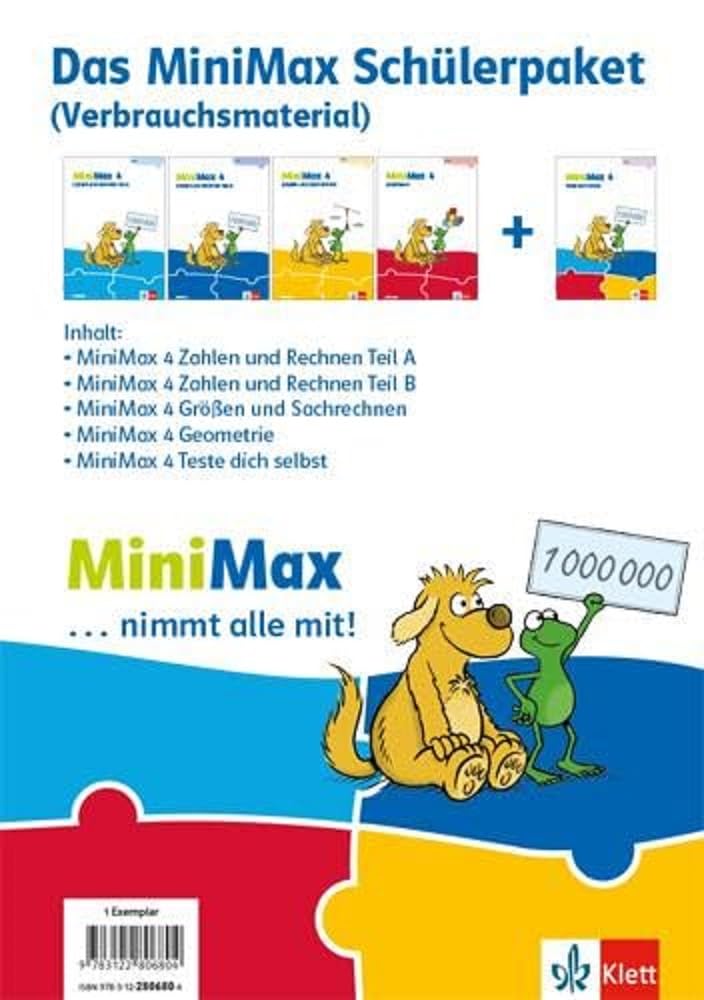 MiniMax 4: Paket für Lernende (5 Hefte: Zahlen und Rechnen A, Zahlen und Rechnen B, Größen und Sachrechnen, Geometrie, Teste-dich-selbst) - Verbrauchsmaterial Klasse 4 (MiniMax. Ausgabe ab 2019)