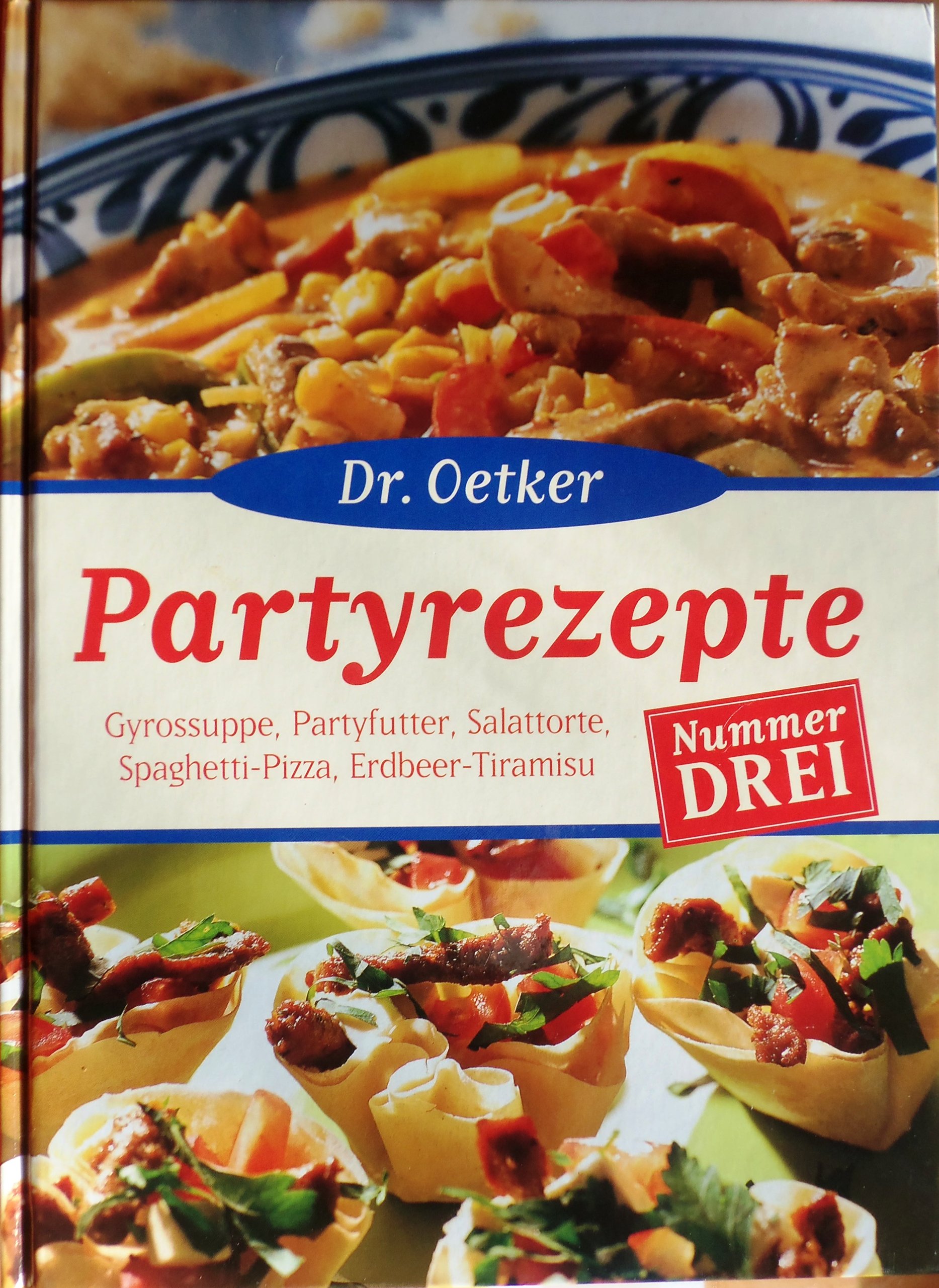 Partyrezepte Nr. Drei: Gyrossuppe, Partyfutter, Salattorte, Spaghetti-Pizza, Erdbeer-Tiramisu