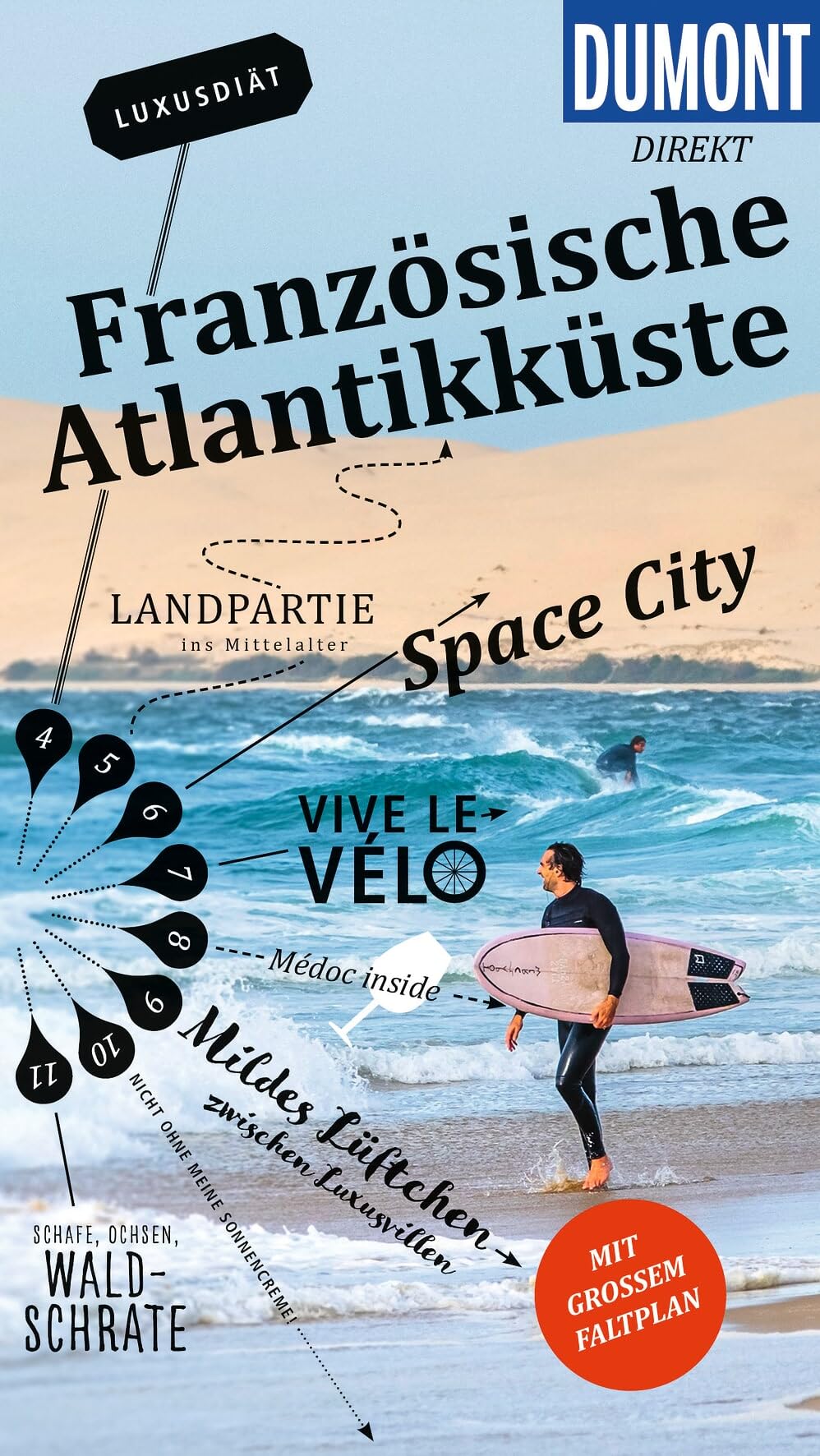 DUMONT direkt Reiseführer Französische Atlantikküste: Mit großem Faltplan