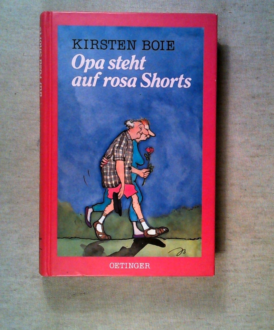 Opa steht auf rosa Shorts